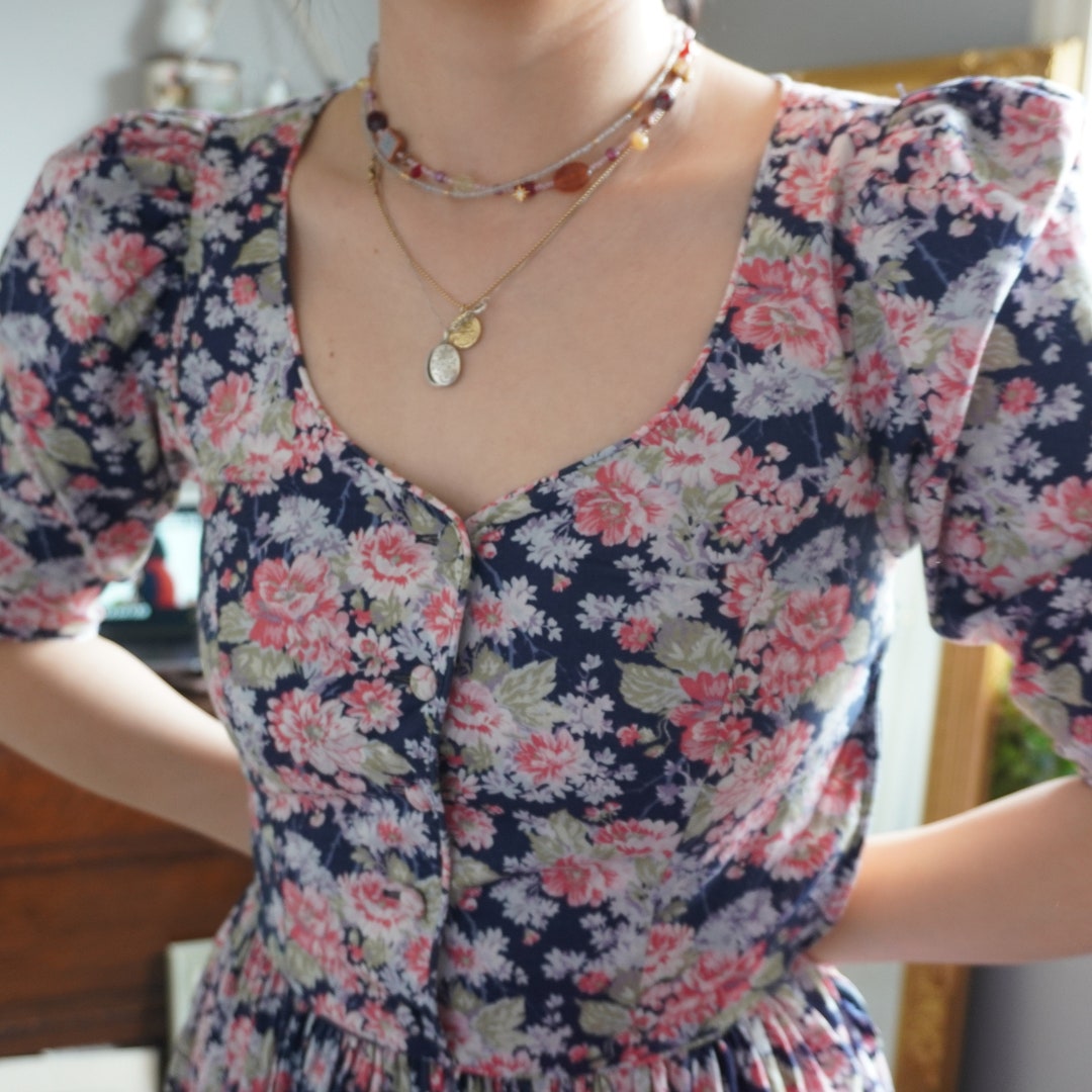 RARE 80S LAURA ASHLEY FLORAL DRESS