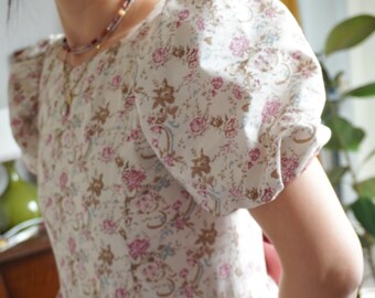 vintage Laura Ashley stijl cottagecore kostuum bloemenjurk