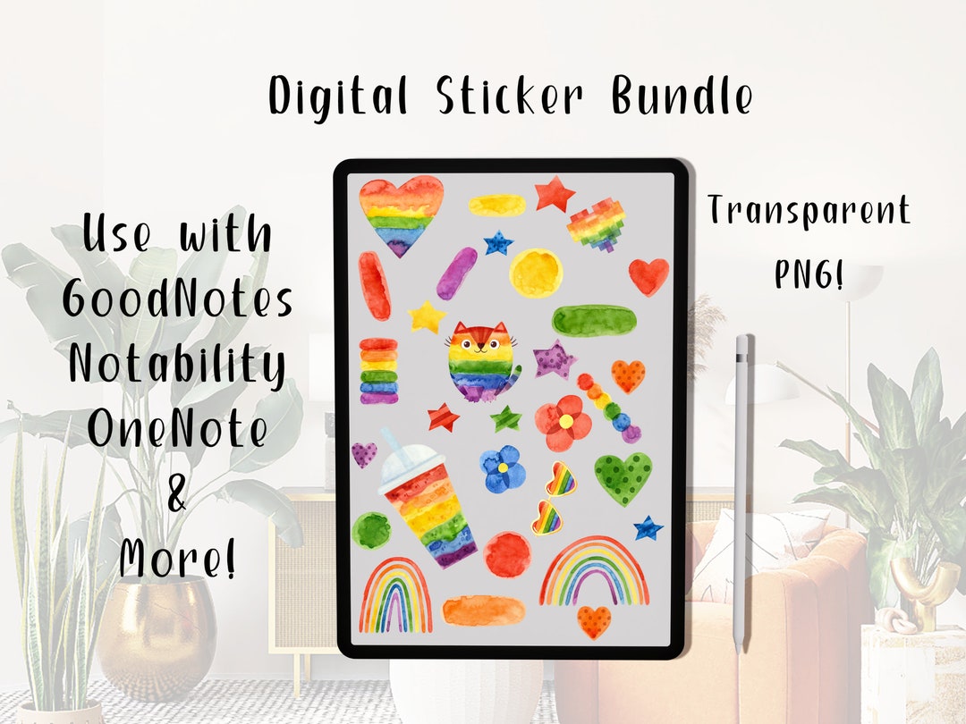 Digital Stickers Pride Month Goodnotes Notability Onenote Etsy