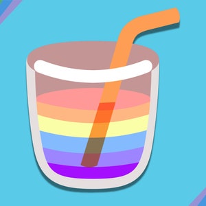 pegatina de copa temática del orgullo xenogénero