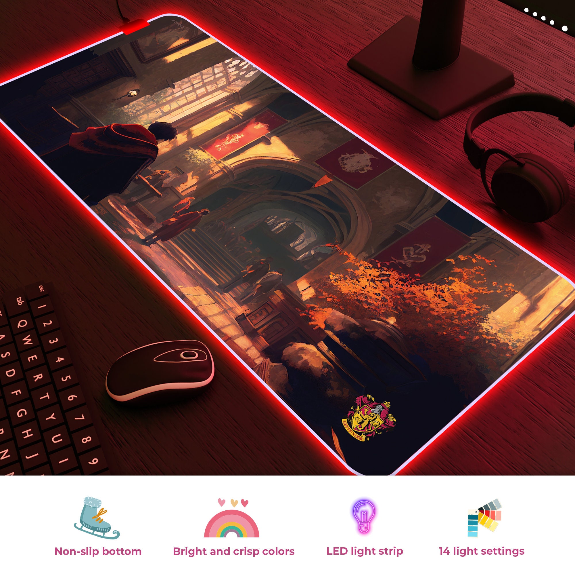 Gryffindor - Hogwarts Legacy - Gaming Desk Mat | Mouse Pad