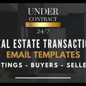 Real Estate LISTING Email Templates - Transaction Coordinator, Virtual Assistant, Instant Download, New Agent, Listing Agent, Real Estate