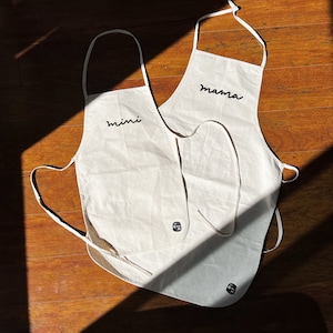 Mama Mini Apron Set Personalized Handmade Kids and Family Apron For Family Matching Apron Set For Baking Apron for Mom Crafting