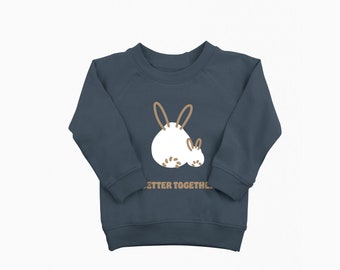 Organic Cotton Better Together Animal Pullover  | Cute Animal Pullover  | Kids Long Sleeve Pullover | Toddler Animal Crew Neck