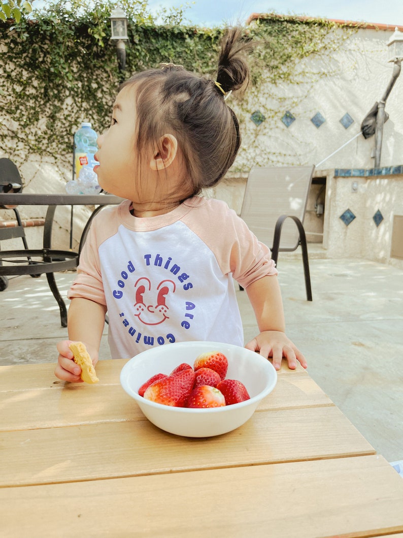 Good Things Are Coming 3/4 Sleeve Baseball Tee | Toddler Tee | 3/4 Sleeve Kids Shirt |  Cute Toddler Shirt