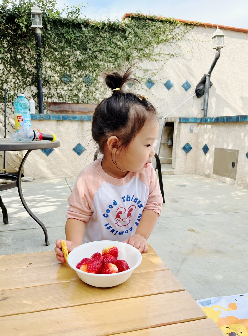 Good Things Are Coming 3/4 Sleeve Baseball Tee | Toddler Tee | 3/4 Sleeve Kids Shirt |  Cute Toddler Shirt