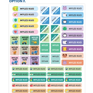 120+ Pieces Personalized Name Stickers Waterproof Daycare Labels Dishwasher Safe for Preschool Labels for School Supply Name Stickers