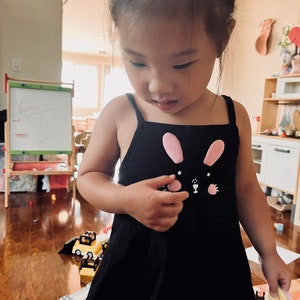 Cute Puffed Bunny Toddler Baby Boy Girl Tank Top for Rabbit Animal Kids Custom Name Camisole for Animal lover
