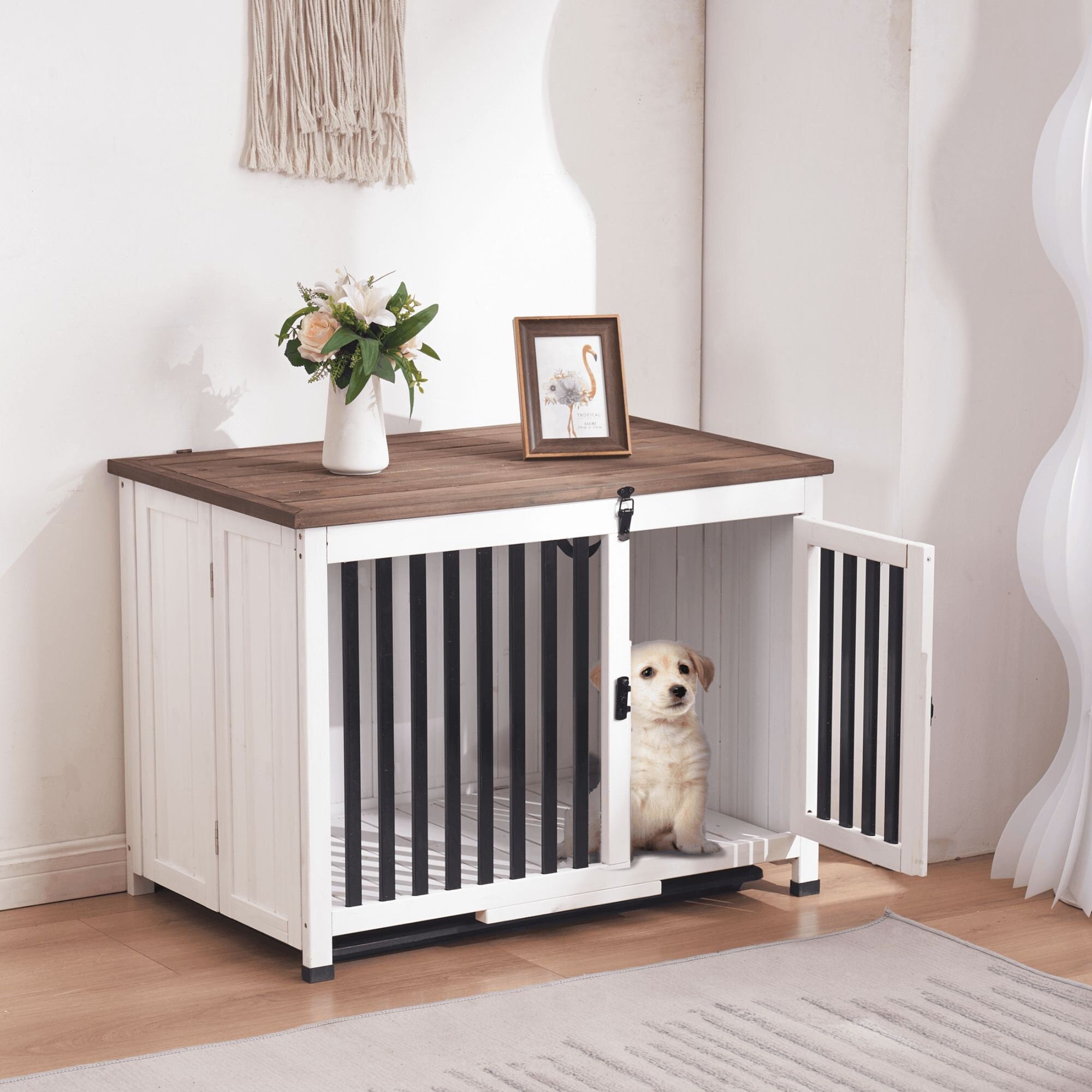 How A Laundry Room Cabinet Became A Stylish Custom Dog Kennel Atelier how-a-laundry-room-cabinet-became-a-stylish-custom-dog-kennel-atelier