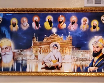 Golden Temple Amritsar Wall Poster Fine HD Print Without Frame (30 X 60 Inches). Frame used just for display purposes.