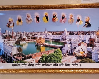 Golden Temple Amritsar Wall Poster Fine HD Print Without Frame (30 X 60 Inches). Frame used just for display purposes.