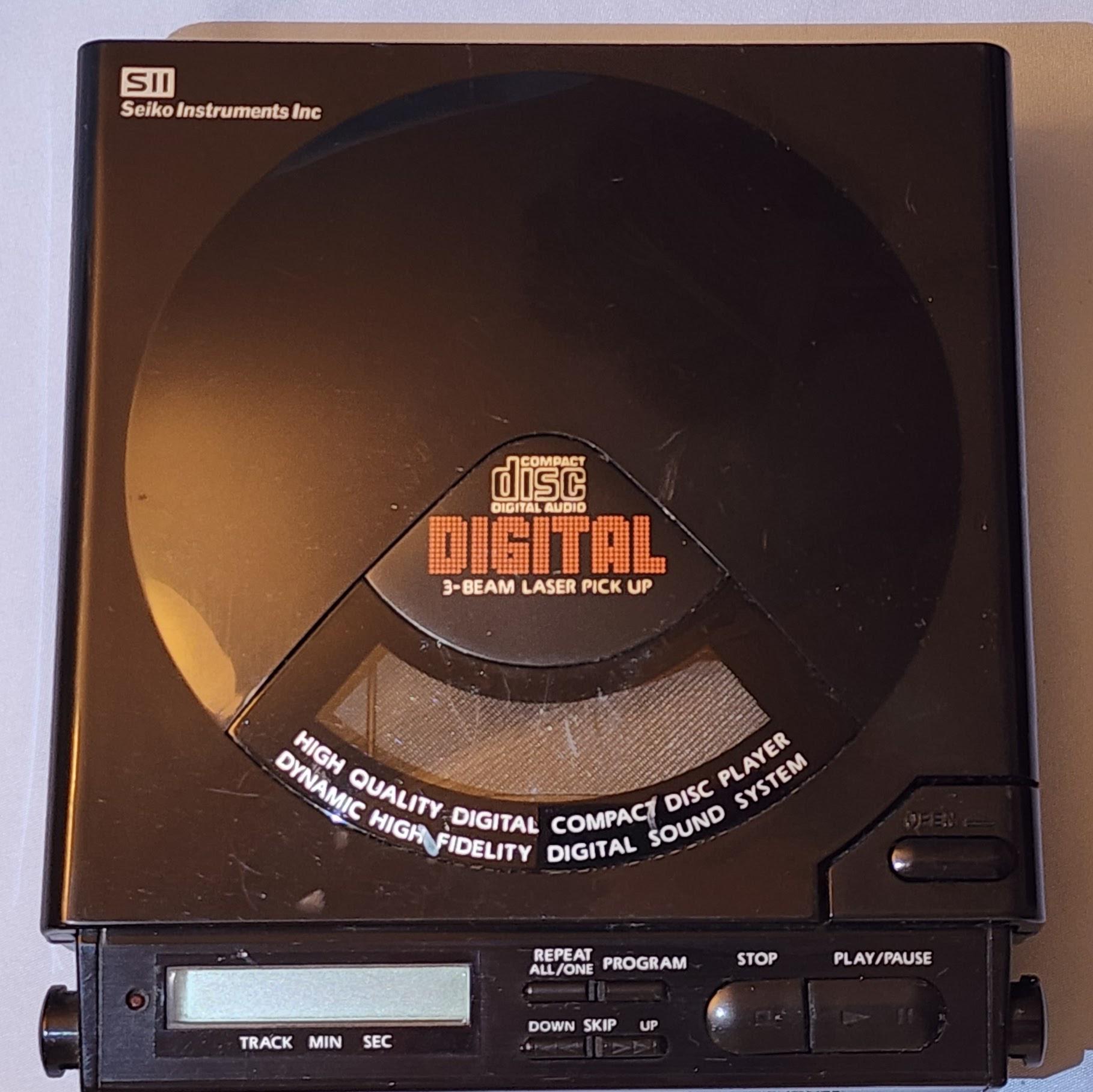1989年製ヴィンテージセイコーポータブルCDプレーヤー：コレクターズ