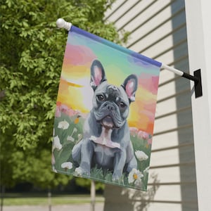 French Bulldog Spring Garden Flag, Bullie Outdoor Yard Art and  Porch Flag, Pet Remembrance Gift Garden & House Banner
