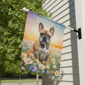 French Bulldog Spring Garden Flag, Bullie Outdoor Yard Art and  Porch Flag, Pet Remembrance Gift Garden & House Banner