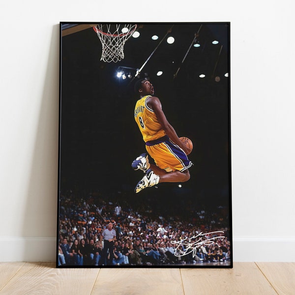 Kobe Bryant Inspired Poster , LA Lakers Art Print Poster, NBA Posters, Basketball Poster , Wall Decor, Minimalist Basketball Wall Art