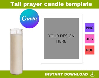 Prayer Candle Template - Etsy Canada