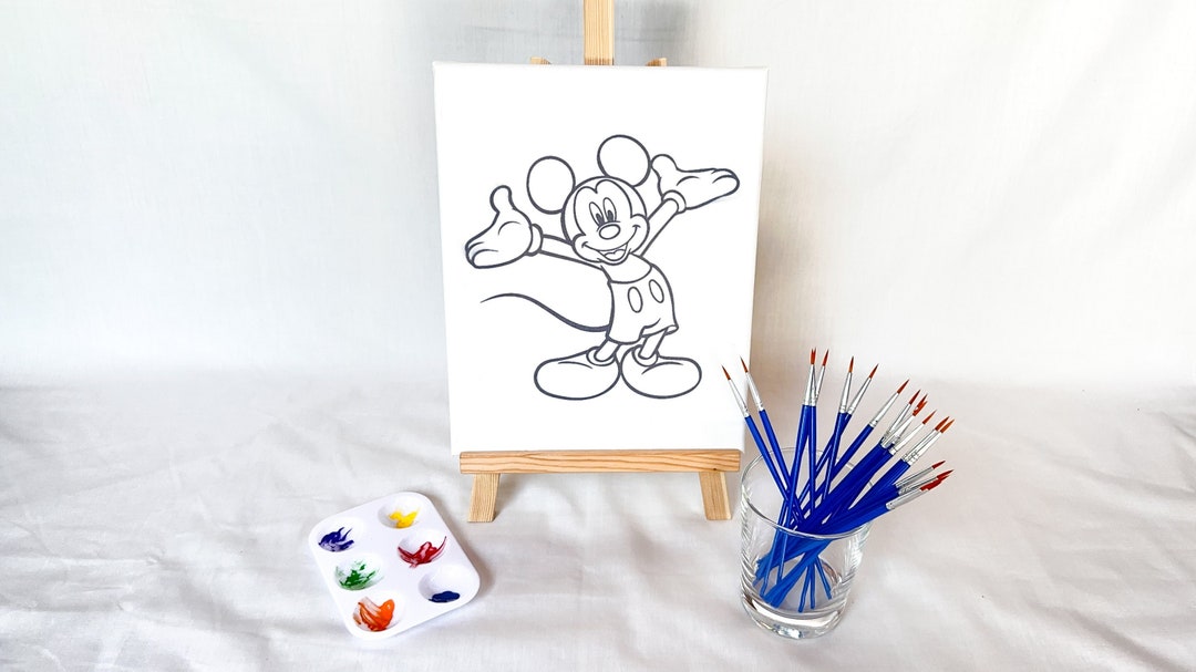 Mickey Mouse Party Painting Canvas Paint Party Party - Etsy