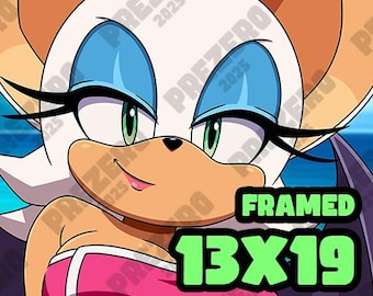 Rouge the Bat (Palm Beach) - [Sonic the Hedgehog] Limited Fine Art Print (Framed)