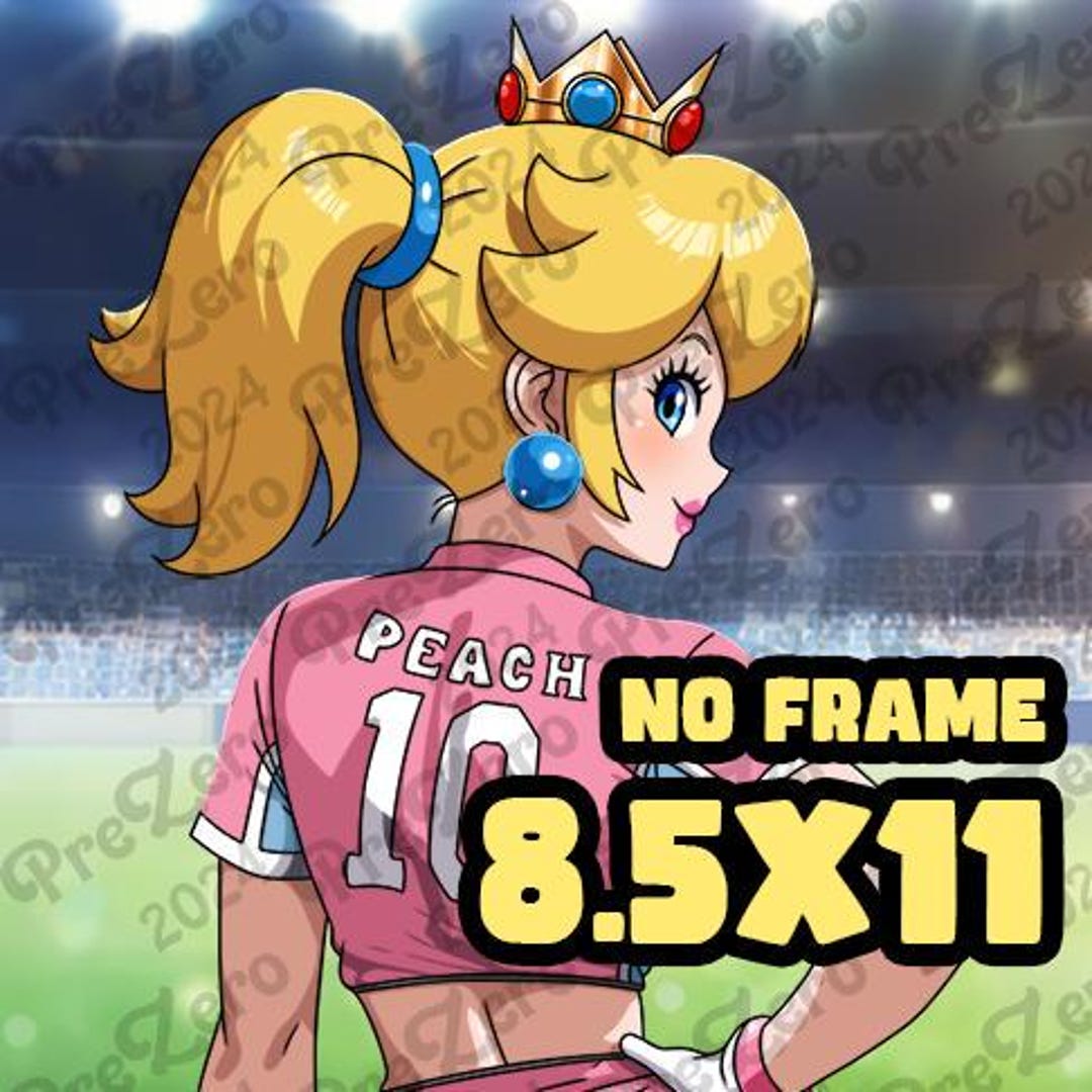 Princess Peach - [super Mario Strikers] Limited Fine Art Print - Etsy