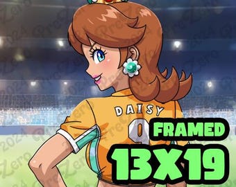 Princess Daisy - [Super Mario Strikers] Limited Fine Art Print (Framed)