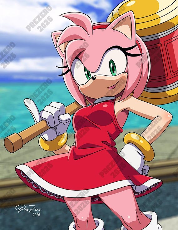 ポスター amy Amy Rose (station Square) - [sonic the Hedgehog] Limited Fine Art