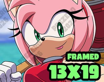 Amy Rose (Station Square) - [Sonic The Hedgehog] Limited Fine Art Print (Framed)