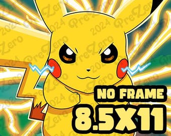 ピカチュウ - [ポケモン] 限定ファインアートプリント - Etsy 日本