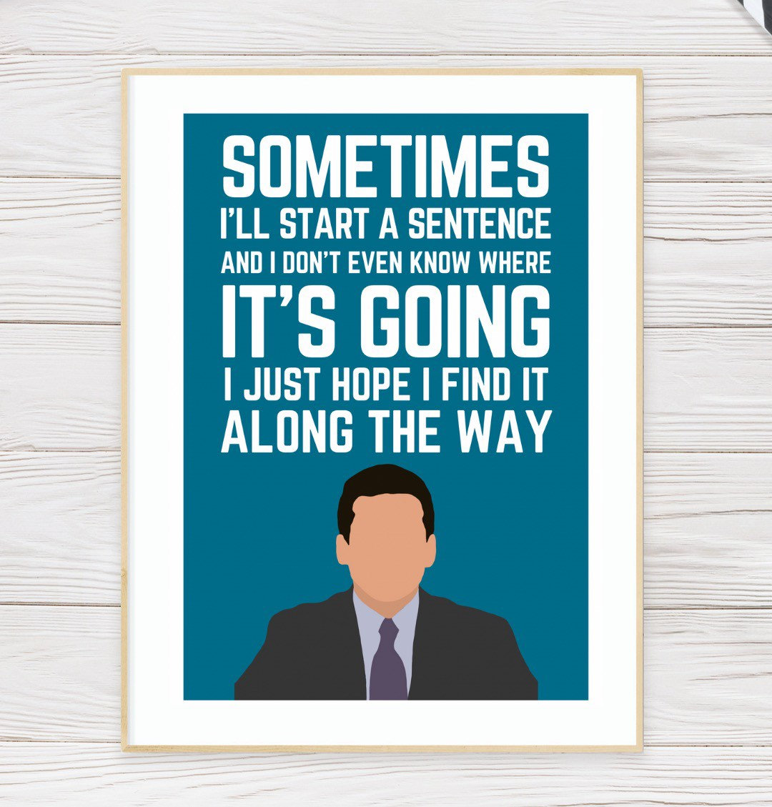 The Office TV Show ‘michael’ Art Print Illustration A4 or A3 Graphic