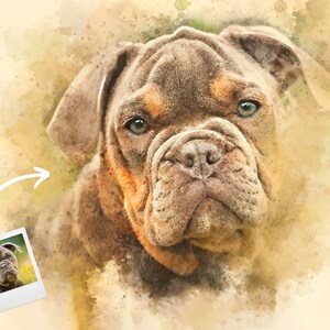 Watercolor pet portrait from photo, custom dog portrait, dog painting, personalized dog gift, gift for dog lovers, dog memorial