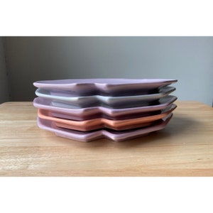 5 Vintage CHARLES NALLE PARVENU Art Deco Revival Teller - 3 Farben
