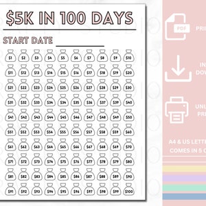 芸能人愛用 100 Days Saving Money Challenge, Money Tiktok Challenge, ファイル・バインダー・ケース