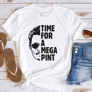 Johnny Depp Mega Pint Tee | Johnny Depp Time For A Mega Pint Shirt | Johnny Depp Quote T-shirt | Unisex Jersey Short Sleeve Tee