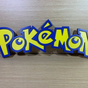 Display Sign Logo Pokemon in Wood - Display hang wall Man Cave Cartel Madera Wood Nintendo 64 Game cube switch N64 Game boy nes