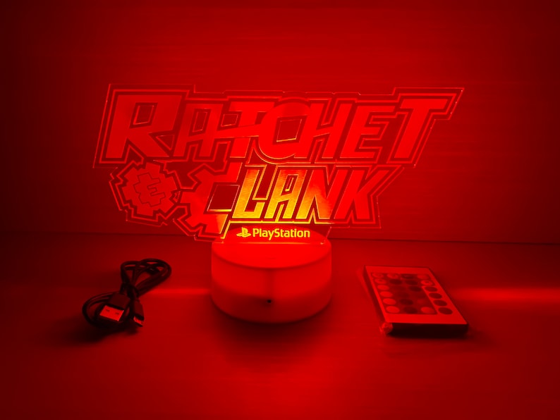 Sign Logo Lamp Led Ratchet and Clank Playstation in Acrylic Etsy
