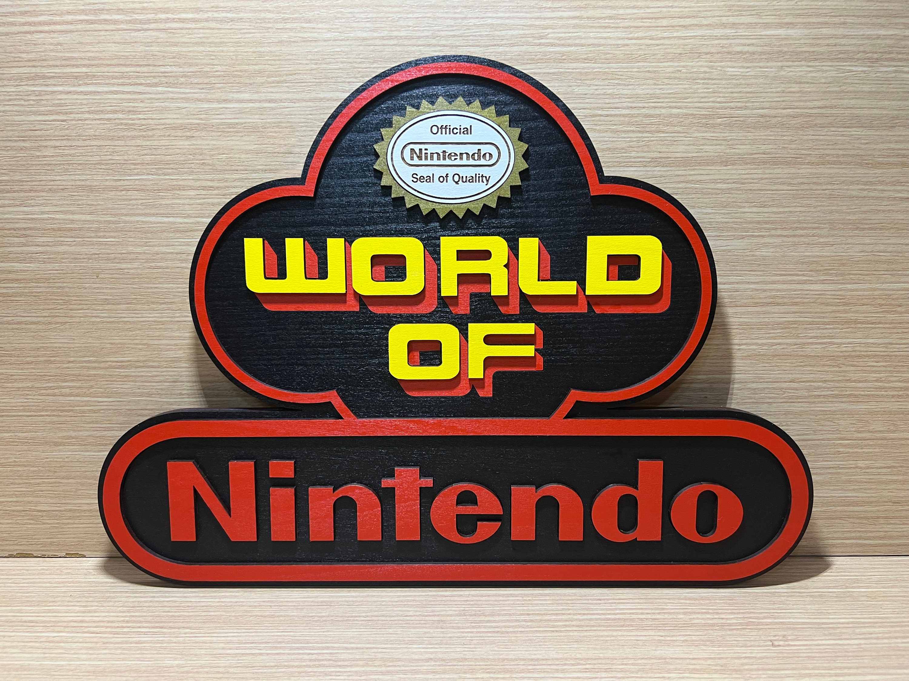 World of Nintendo Wood Sign - Handmade 3D Wall Decor - Etsy