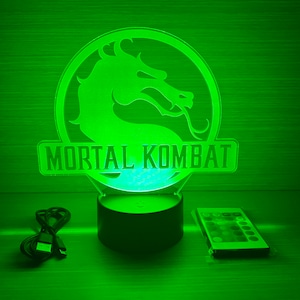 Teken Logo Lamp Led Mortal Kombat 3D Cloud in Acryl - Display Man Cave Cartel mega drive snes ps1