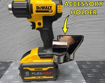Dewalt Heat Gun Accessory Holder, DCE530 Nozzle Organizer, Power Tool Holder, Flat and Hook Nozzle Clip Attachment, Compact and Portable