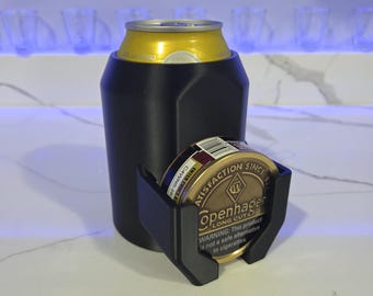 Copenhagen Long Cut and Beer Insulator, 12oz Can and Nicotine Coolie, Soda and Pouches cozie, Tactical Tumbler Gift for Chew or Dip Lover