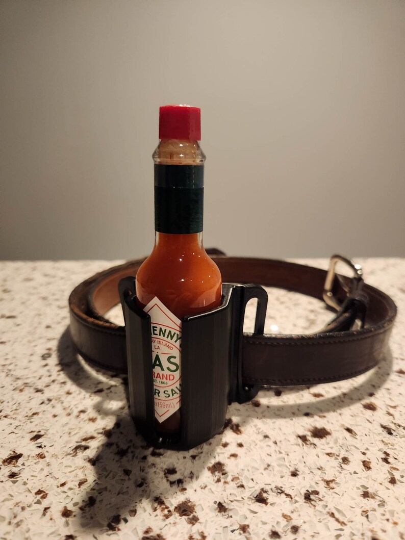 Tabasco Belt Holster, Mini 2 Oz Travel Sized Tactical Bottle Holder