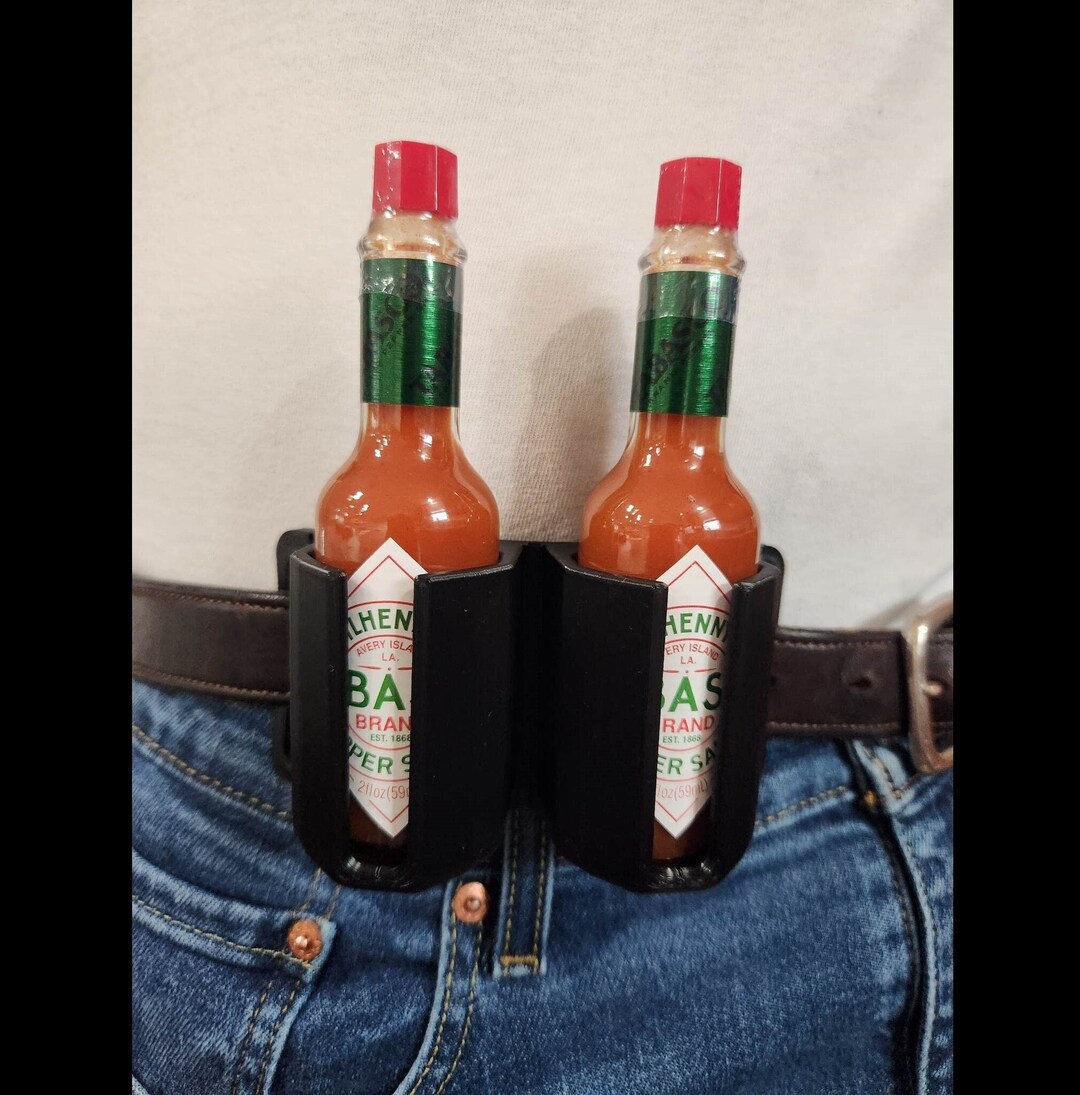 Double Tabasco Belt Holster Mini 2 Oz Travel Sized Tactical Etsy