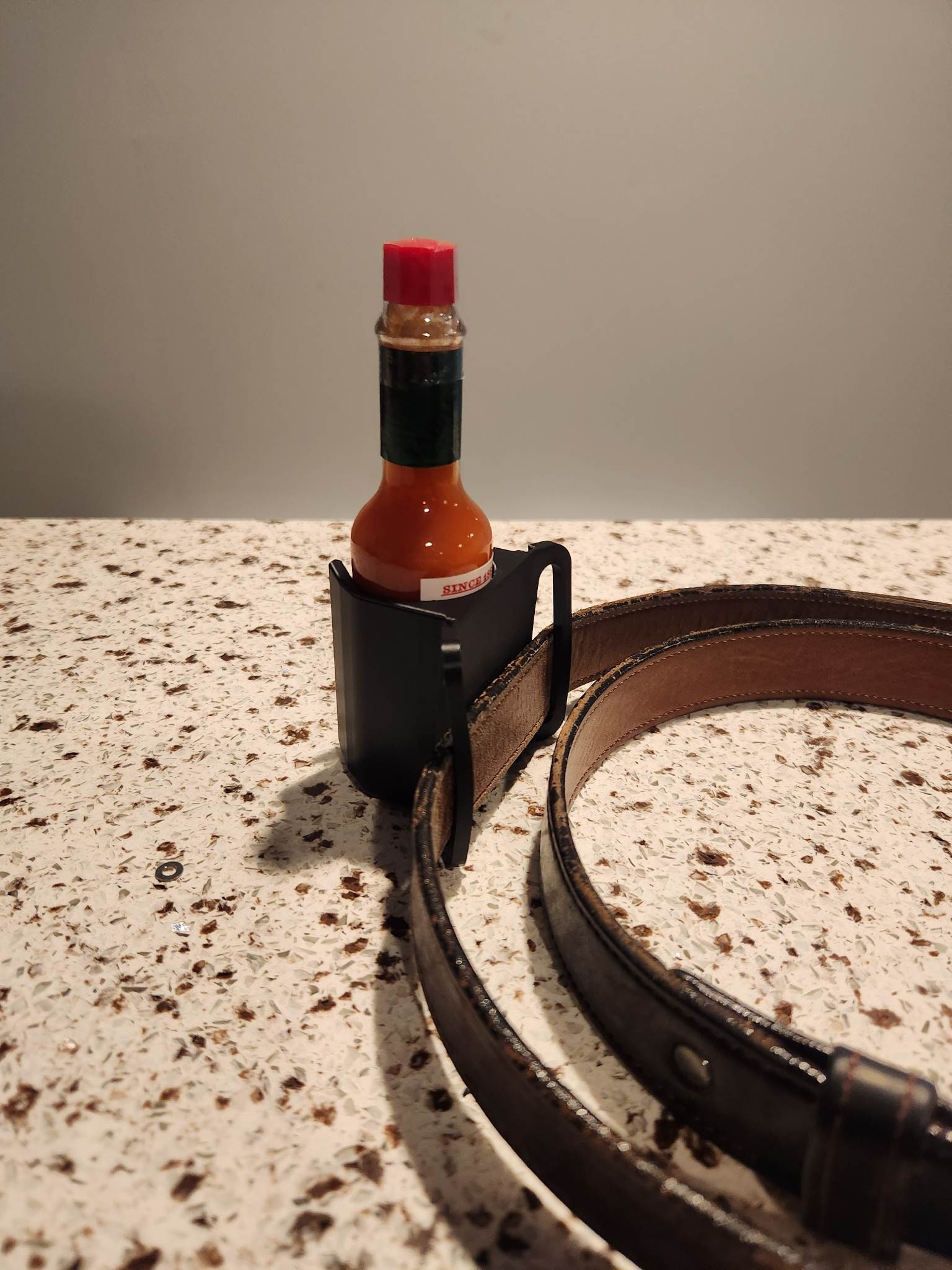 Tabasco Belt Holster, Mini 2 Oz Travel Sized Tactical Bottle Holder