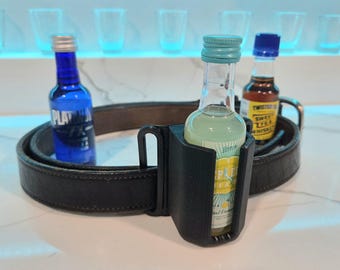 Liquor Shot Belt Holster, Mini 50ml Nipper Accessory, Tactical Whiskey Bottle Holder, Practical Party Vodka Drinking, Fun Alcohol Gear