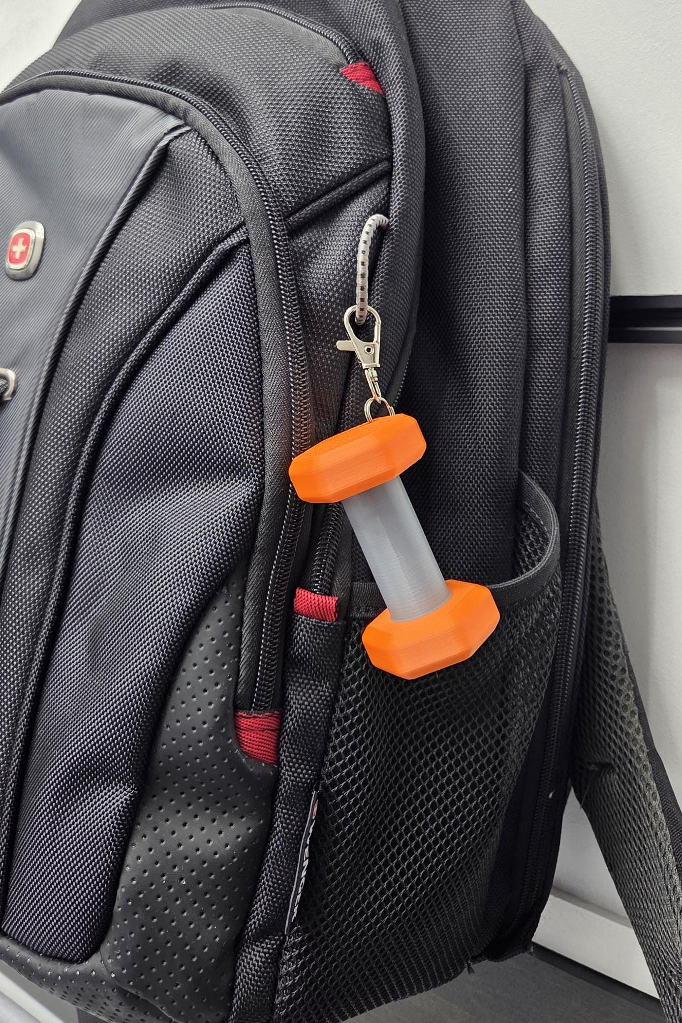 Dumbbell Key Chain Lip Balm Holder, Chapstick Backpack Key Ring, Gym ...
