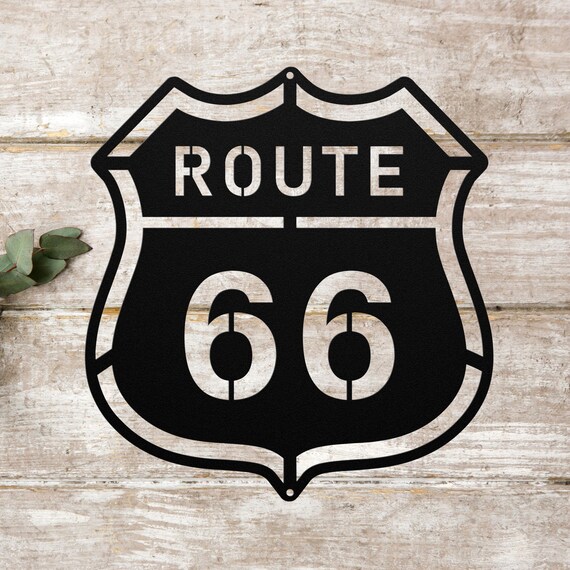 Historic Route 66 Metal Sign, State Route 66 Decor, Custom Route