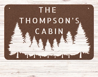 Cabin Name Sign, Custom Cabin Sign, Family Name Cabin Decor, Rustic Cabin Sign, Cabin Entrance Sign, Cabin Decor, Custom Cabin Name