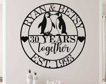 30th Anniversary Gift, Personalized Anniversary Gift, 30 Year Anniversary, Anniversary sign, Unique Anniversary Gift, Wedding Anniversary