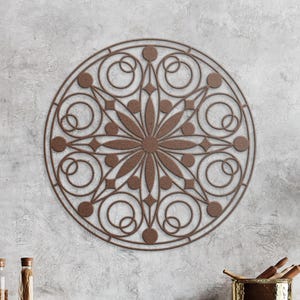 Mandala Wall Art, Metal Mandala Sign, Metal Wall Art, Zen Home Decor, Spiritual Wall Art, Mandala Decor, Boho Wall Decor, Geometric Wall Art