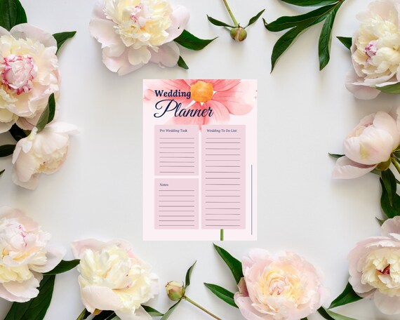 WEDDING PLANNER Printable Planner Planner Set Planner - Etsy