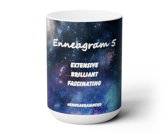 Taza de cerámica Eneagrama 5 Naturaleza 15oz