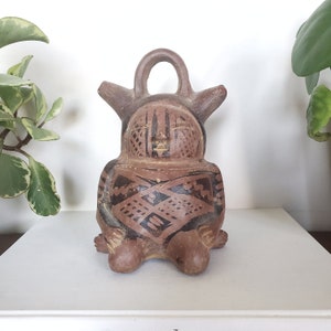 Pre Columbian Ceramic Replica Figurine, Maya Aztec Clay Statue, Inca Figurine